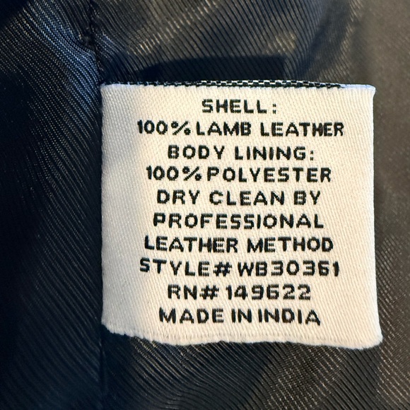 Walter Baker Dark Teal Leather Jacket - Picture 5 of 5